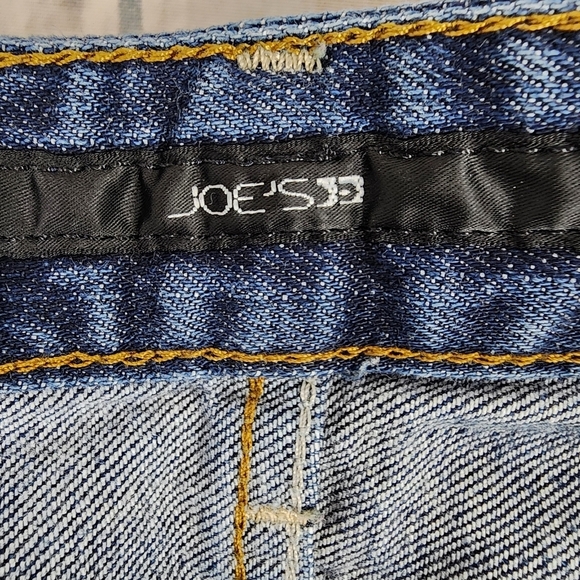 Joes Jeans Ex-Lover Destroyed Distressed Cropped Medium Blue Gemma Wash Size 30 - Picture 4 of 16